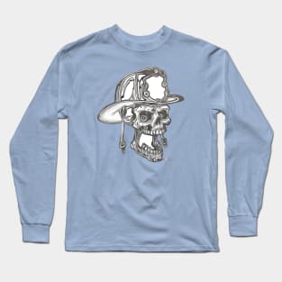 Firefighter Skull Long Sleeve T-Shirt